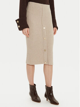 ViCOLO ViCOLO Spódnica midi 55017S Beżowy Regular Fit