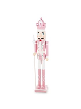 MIAhome MIAhome Figurka Dziadek do Orzechów pudrowy 122 cm Różowy