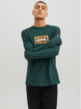Jack&Jones Jack&Jones Longsleeve 12232650 Zielony Standard Fit
