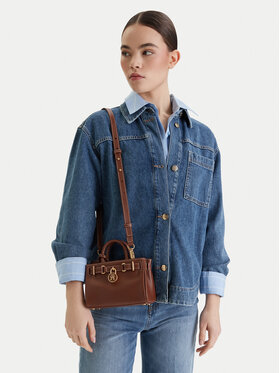 Tommy Hilfiger Tommy Hilfiger Дамска чанта American Icon Micro Tote Leather AW0AW18167 Кафяв