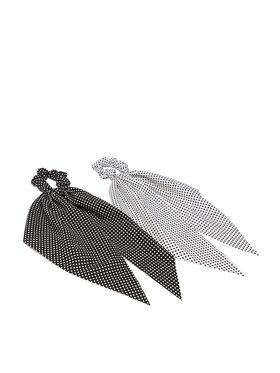 JENNY JENNY Set di 2 elastici per capelli 4WE-002-SS23 Nero