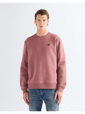Wrangler Wrangler Bluza SIGN OFF CREW Różowy Regular Fit