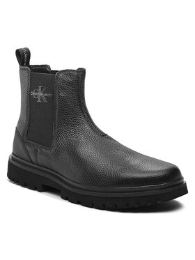 Calvin Klein Jeans Calvin Klein Jeans Štibletai Eva Mid Chelsea Boot Lth YM0YM00750 Juoda