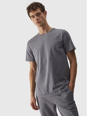 4F 4F T-Shirt 4FWMM00TTSHM1843-25S Szary Regular Fit