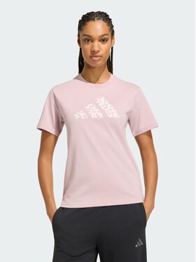 adidas adidas T-Shirt Animal Graphic Różowy jasny Regular Fit