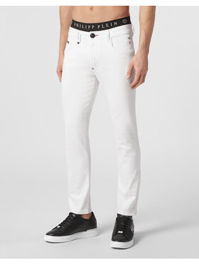 PHILIPP PLEIN PHILIPP PLEIN Jeansy 22781 Biały Skinny Fit