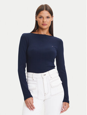 Tommy Hilfiger Tommy Hilfiger Majica WW0WW47309 Tamnoplava Slim Fit