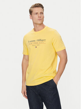 Tommy Hilfiger Tommy Hilfiger Tricou Center Stack MW0MW38621 Galben Regular Fit