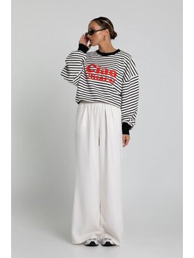 Chiara Wear Chiara Wear Spodnie materiałowe Spodnie PALLAZO damskie Écru Relaxed Fit