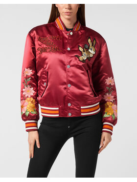 PHILIPP PLEIN PHILIPP PLEIN Kurtka bomber 26395 Bordowy Regular Fit