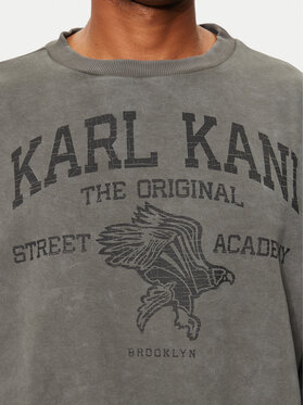 Karl Kani Majica Dugih Rukava Street Academy 60290006 Siva Regular Fit