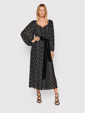The Kooples The Kooples Vsakodnevna obleka FROB25058K Črna Regular Fit