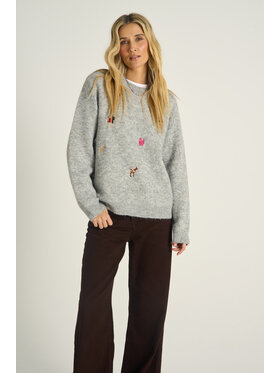 NAOKO NAOKO Sweter Cozy Tails Szary Regular Fit