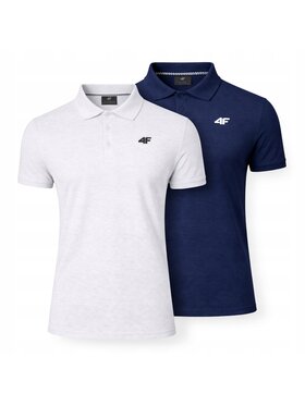 4F 4F Polo Z-0771-2-F Biały Regular Fit