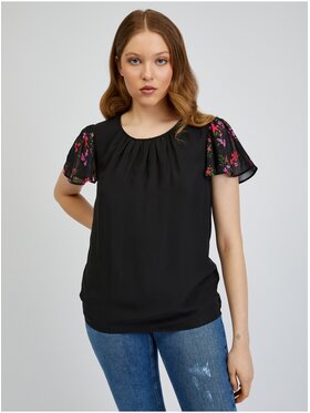Orsay Orsay Koszula 157104660000__S Czarny Regular Fit