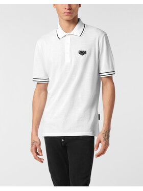 PHILIPP PLEIN PHILIPP PLEIN Polo 25571 Biały Slim Fit