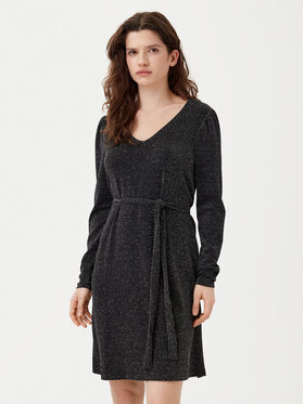 Vila Vila Strickkleid Eleina 14100741 Schwarz Regular Fit