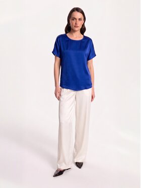 Cat&Cat Cat&Cat T-Shirt silk satin Tmavomodrá Regular Fit