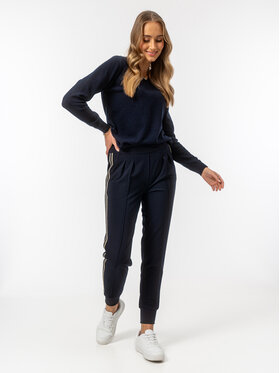 Ciepielewska Ciepielewska Spodnie damskie Jenny Granatowy Flattering Fit