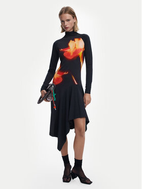 Desigual Desigual Každodenní šaty Mila 25WWVK40 Černá Slim Fit