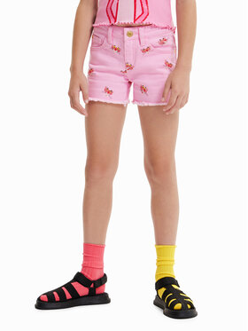 Desigual Desigual Džínsové šortky 23SGDD05 Ružová Regular Fit