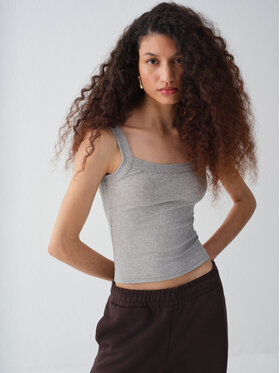 La Mania La Mania Top TESS Szary Slim Fit