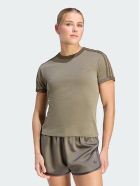 adidas adidas T-Shirt 164729 Brązowy Slim Fit