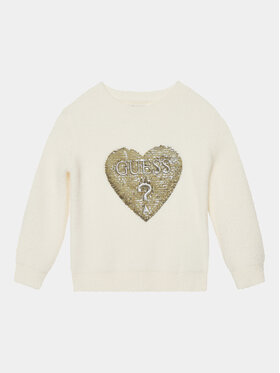 Guess Guess Πουλόβερ K3BR02 Z2YA0 Εκρού Relaxed Fit