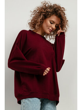 Tessita Tessita Bluza T417/9/XL-XXL Bordowy Oversize