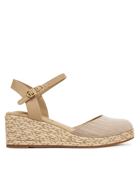 Tommy Hilfiger Tommy Hilfiger Espadrilky Chambray Mid Wedge Espad FW0FW08477 Béžová