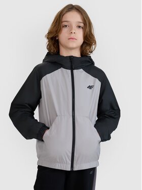 4F 4F Μπουφάν μεταβατικό 4FJWSS25TJACM185-25S Γκρι Regular Fit