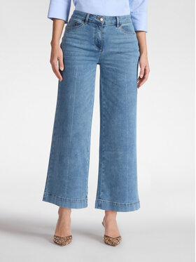 Elena Mirò Elena Mirò Jeansy P512P000389N024 Turkusowy Cropp Fit
