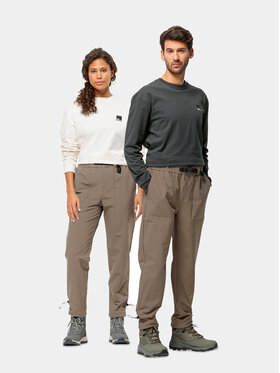 Jack Wolfskin Jack Wolfskin Spodnie outdoor Kiebitzweg Pants 1508471 Brązowy Regular Fit