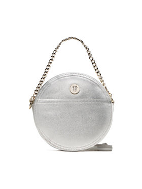 Tommy Hilfiger Tommy Hilfiger Sac à main Party Honey Round Crossover AW0AW10791 Argent