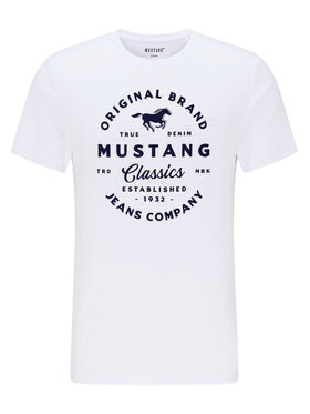 Mustang Mustang T-Shirt ALEX C PRINT Biały Regular Fit