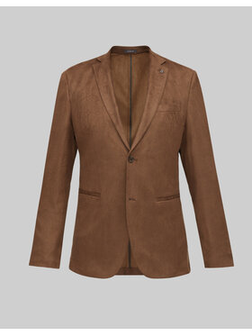 Borgio Borgio Marynarka sueglio_br Brązowy Slim Fit