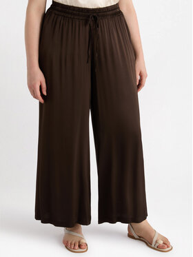 Fiorella Rubino Fiorella Rubino Pantaloni di tessuto P092L002268N022 Marrone Over Fit