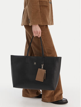 Tommy Hilfiger Tommy Hilfiger Táska Th Icon Tote AW0AW18173 Fekete