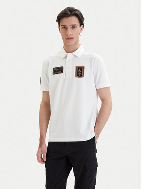 Aeronautica Militare Aeronautica Militare Тениска с яка и копчета 261PO1927UP00191 Бял Regular Fit