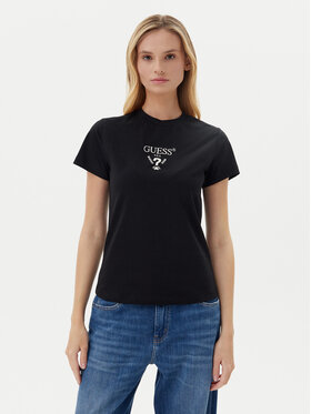 Guess Guess T-krekls V4YI21 KCDH1 Melns Slim Fit