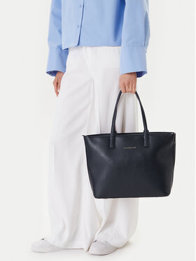 Tommy Hilfiger Tommy Hilfiger Handtasche Th Logotape Tote AW0AW17449 Dunkelblau