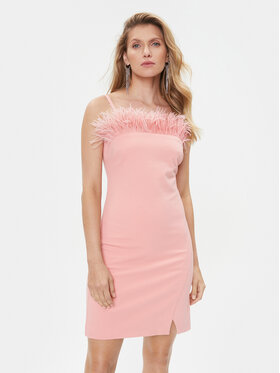 TWINSET TWINSET Koktejlové šaty 232TP2490 Růžová Slim Fit