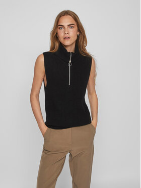 Vila Vila Пуловер 14084214 Черен Regular Fit