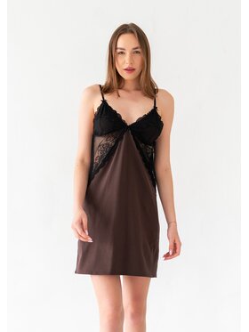 DKaren Lingerie DKaren Lingerie Halka Zuwena2 Brązowy Classic Fit