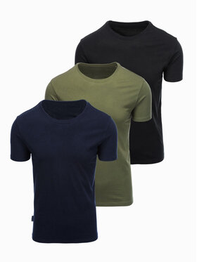 Ombre Ombre Komplet t-shirtów OM-TSBS-0268 Kolorowy Regular Fit