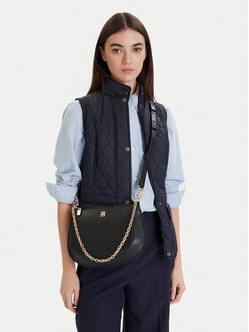 Tommy Hilfiger Tommy Hilfiger Táska Th Glam Conv Med Crossover AW0AW18143 Fekete