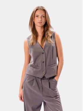 TeeShoppen TeeShoppen Kamizelka 'Basic Collection' Szary Regular Fit