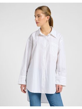 Lee Lee Koszula LOOSE SHIRT Biały Relaxed Fit