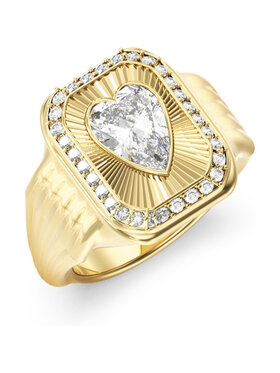 Guess Guess Pierścionek JUBR06356JWYG56 Złoty