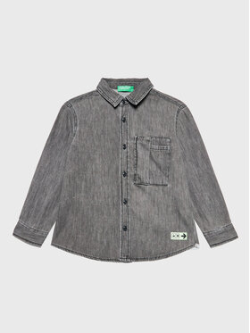 United Colors Of Benetton United Colors Of Benetton Джинсова сорочка 5AD6CQ00K Сірий Regular Fit